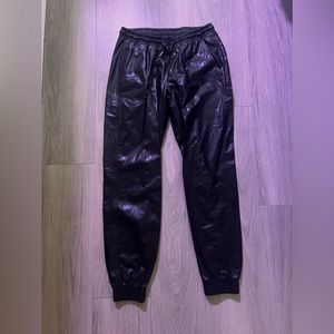 Zara black faux leather pants